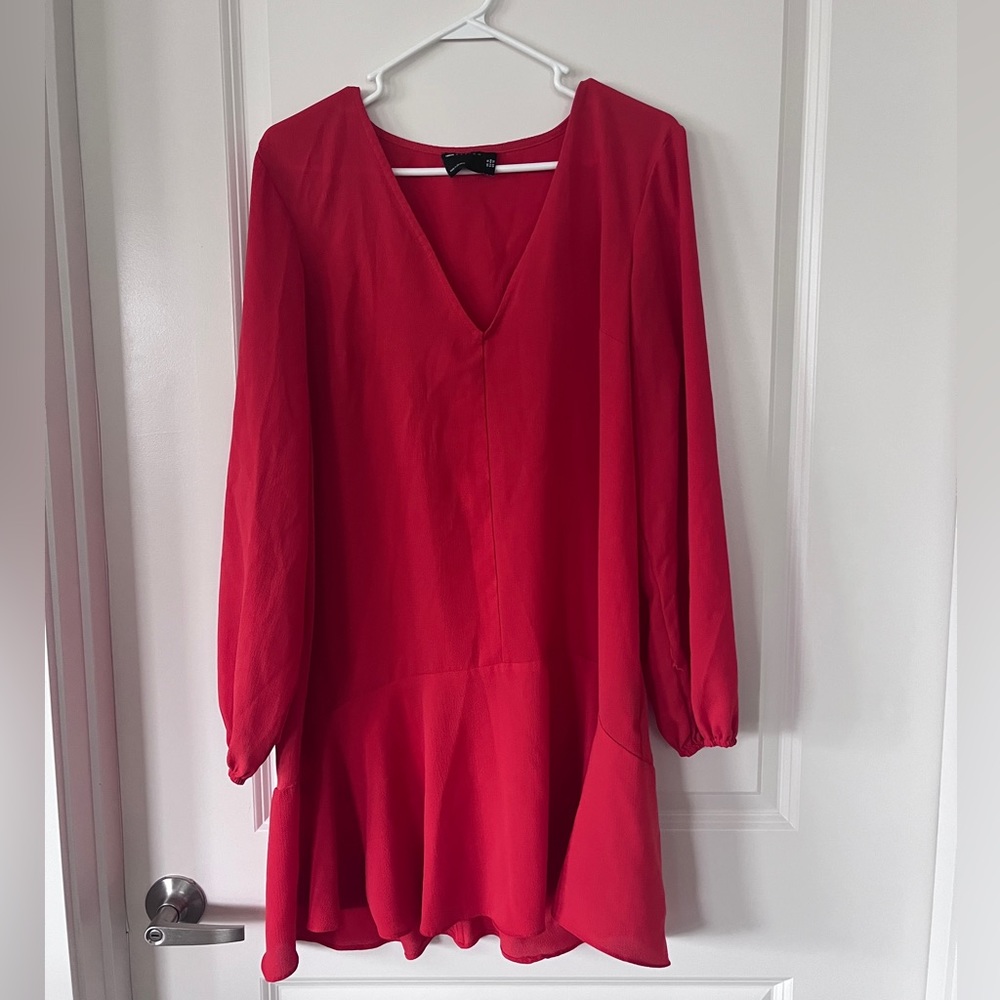 ASOS Large Orange-Red Dress Swim Cover-Up